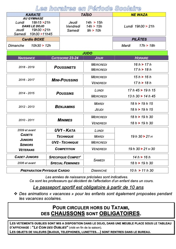 Les inscriptions au BSM