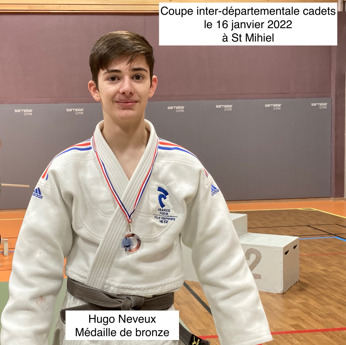  Hugo Neveux médaille de bronze !