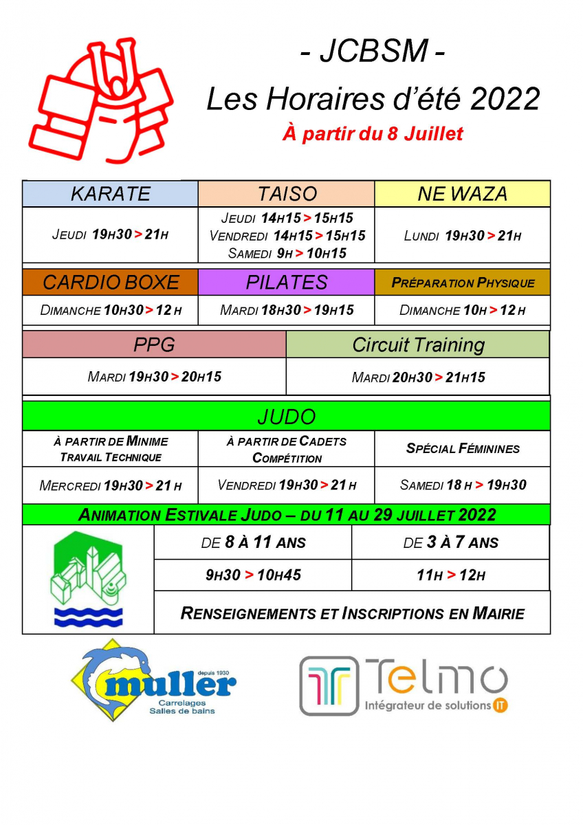 Le programme de l'été